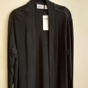 Chico's Travelers Black Sweater Jacket, long, size 1